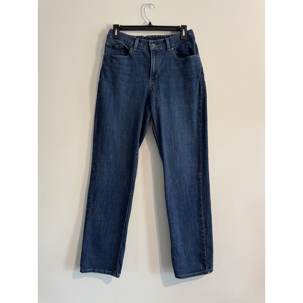 Levi's Classic Straight Leg Jeans Womens 10M W30 L30 Dark Wash Elastic Waist